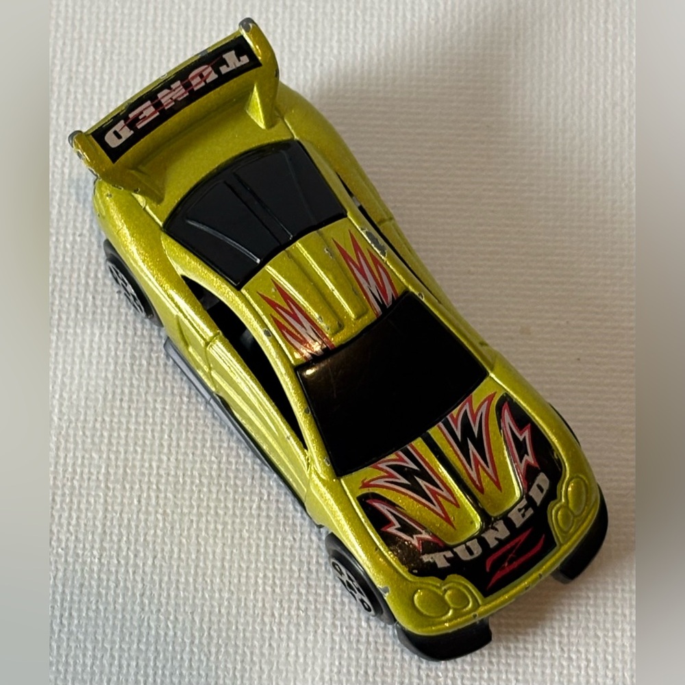 Vintage Yat Ming No. 838 "Tuned" Yellow Diecast 1:64 Scale Tuner Import Car Rare